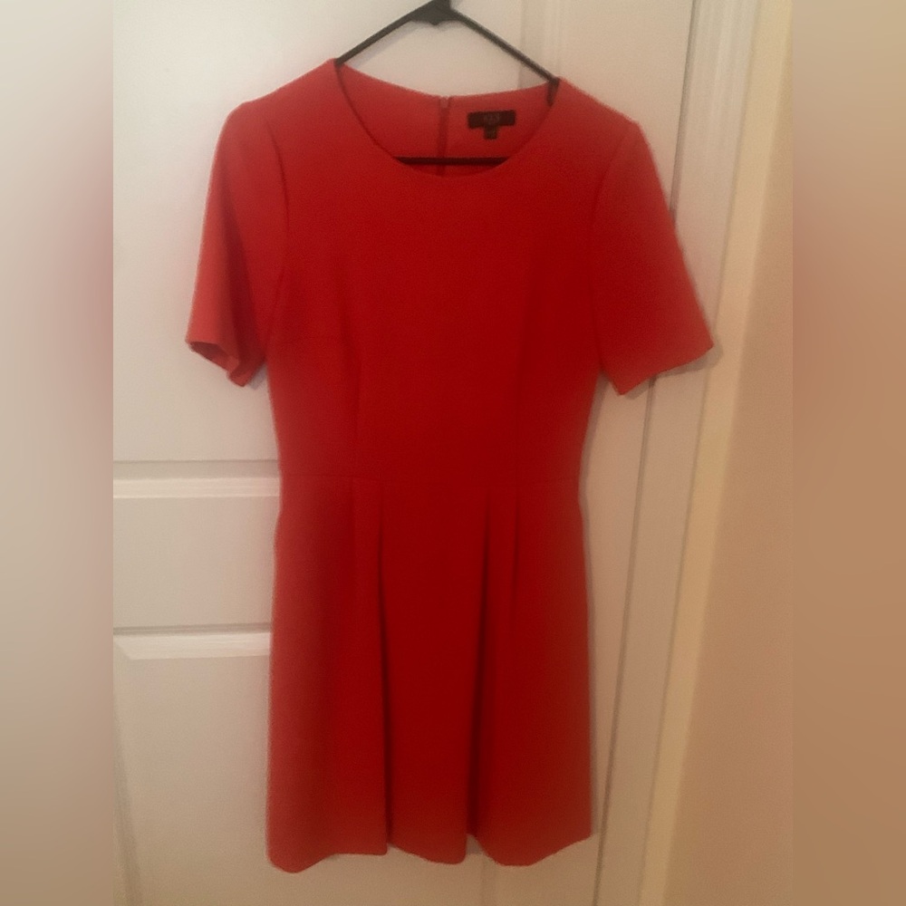 Elegant Red Short Sleeve Dress